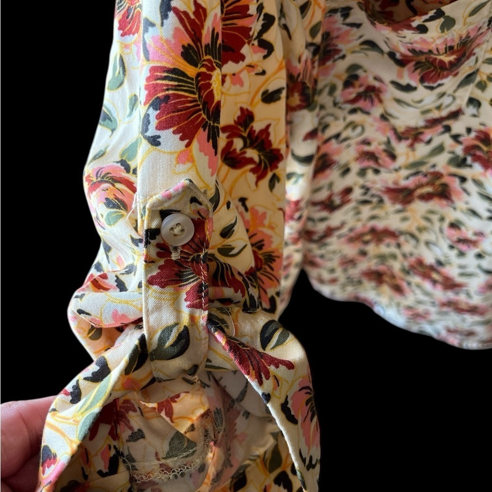 Torrid PreLoved 3/4 Sleeve Floral Print Women's Plus Top - Picture 5 of 8